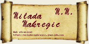 Milada Makregić vizit kartica